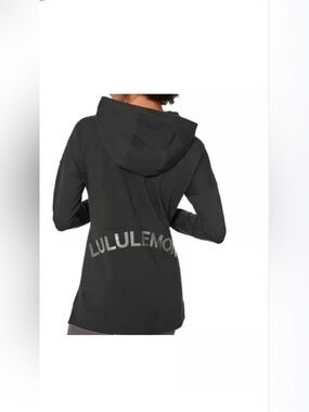 lululemon athletica Black Hooded Longline Sweatshirt with Logo no tag